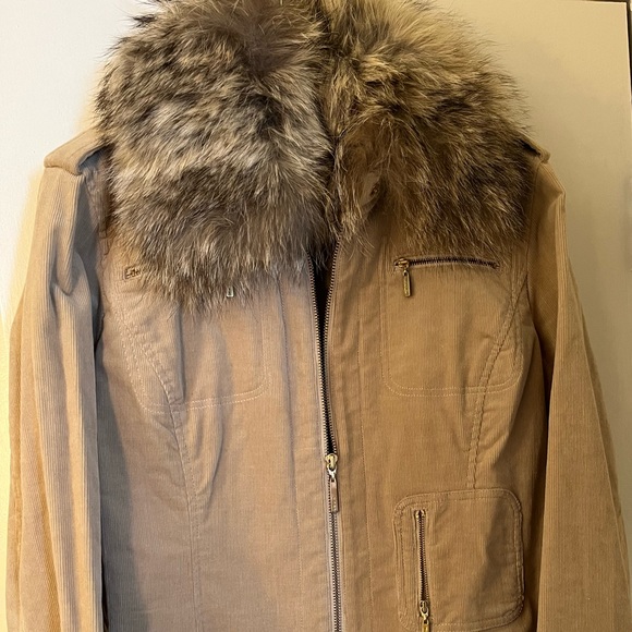 Tory Burch Jacket with removable fur collar - Picture 1 of 4